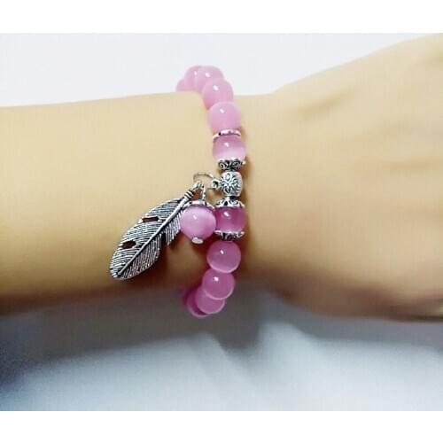 Natural Crystal Bracelet Cats Eye Bracelet Female Ethnic Style Ladies Fashion Handmade Beaded Jewelry