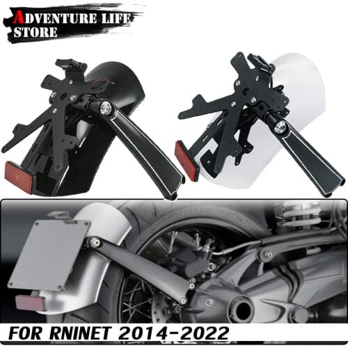 Motorcycle License Plate Holder Rear LED Turn Signal Stop Brake Tail Light Bracket For BMW R NINE T R9T Pure Racer Urban G/S