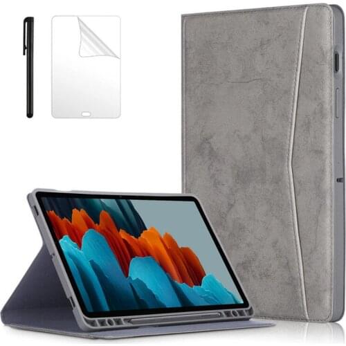 PU Leather For Samsung Galaxy Tab S7 T870 T875 11 2020 Case Cover For Galaxy Tab S7 T870 T875 11 inch Tablet Case +Film+Pen