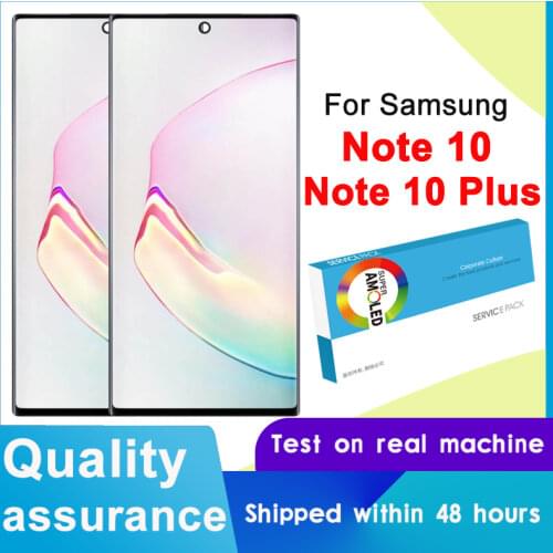 Original Dynamic AMOLED Display For Samsung Galaxy Note 10+ For SAMSUNG Galaxy Note 10 N970F Note 10 Plus N975 LCD Touch Screen