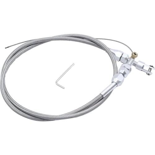 For Ls Engine Stainless Steel Braided Throttle Gas Cable Ls1 4.8 5.3 5.7 6.0 Stainless Steel Braided Housing With Aluminum Ends