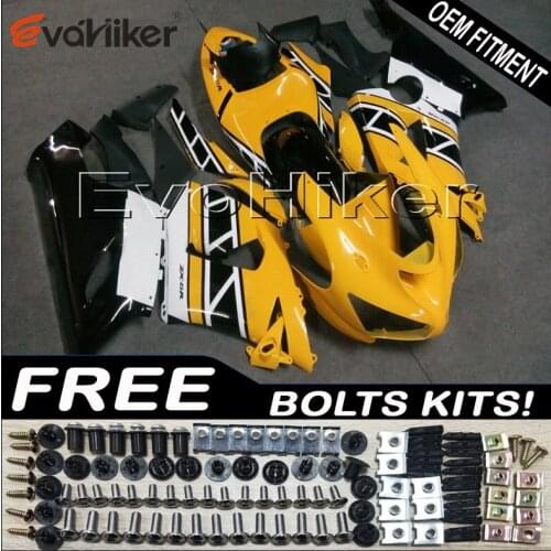 Motorcycle bodywork kit for ZX6R 2005 2006 ZX 6R 05 06 yellow black ABS plastic motor panels kit