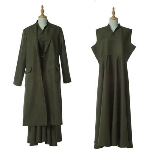 Cosplaydiy Custom Made The Handmaids Tale Costume Aunt Lydia Cosplay Dress Adult Halloween Suit L320