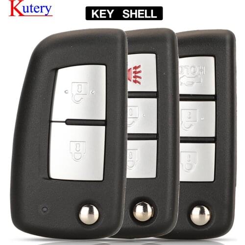 Kutery 2/3 Buttons Remote Car Key Shell Cover Case For Nissan Juke F15 F16 X-Trail (T32) Qashqai (J11E/J11R) Pulsar (C13M)