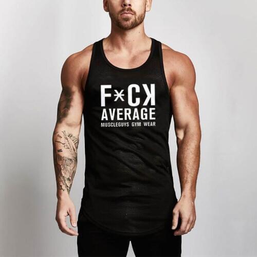 Mesh Mens Tank Top Fitness Brand Fashion Stringer Casual Singlets Sleeveless Gym Tanktops Bodybuilding Workout Vest Undershirt