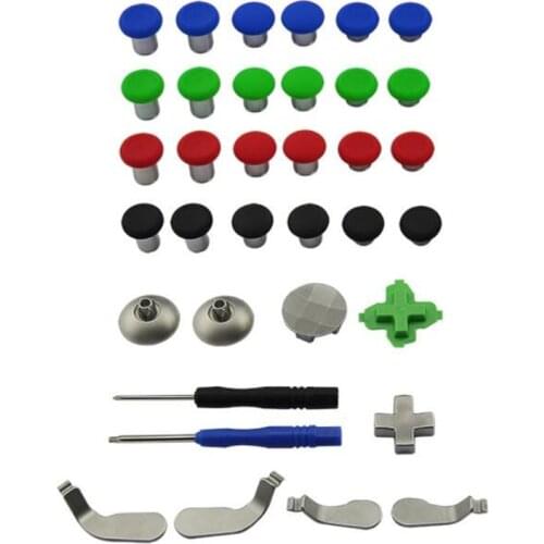 Thumbsticks Metal Analog Sticks Swap Joysticks Paddles D-Pads 2 Magnetic Base Replacement For Xbox One Elite Controller Series 1