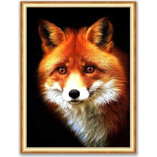 Animal Fox DIY Embroidery Cross Stitch 11CT Kits Craft Needlework Set Cotton Thread Printed Canvas Home Decoration Room Hot Sell