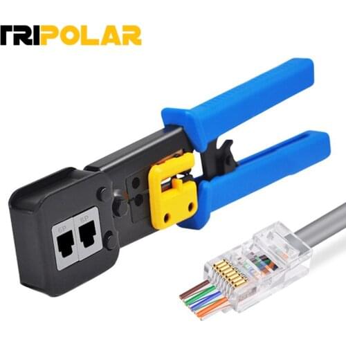 EZ rj45 crimper hand network tools pliers rj12 cat5 cat6 8p8c Cable Stripper pressing clamp tongs clip multi function