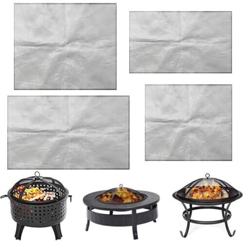 High Quality Fireproof Cloth Fire Pit Mat Grill Mat Pad Deck Protector For Camping Patio Deck Lawn Protection