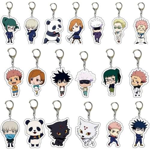 Wholesale Anime Jujutsu Kaisen Double Side Acrylic Keychain Gojo Satoru Yuji Itadori Ryomen Sukuna Figure Pendant Keyring Gift
