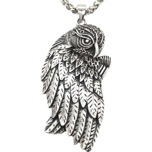 Punk Owl Pendant Necklace Men Women Accessoires Jewerly