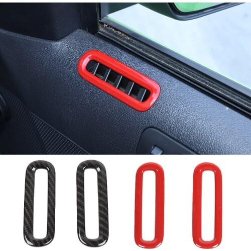 Fit for Ford Mustang 2010-2014 Door Air Vent Outlet Ring Cover Decoration Trim ABS Interior Car Accessories