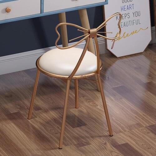 Nordic modern minimalist dressing table makeup chair stool net red butterfly chair golden home bar stool stool backrest chair