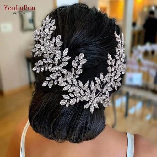YouLaPan HP396 Vintage Sun Flower Hair Tiara Wedding Hair Accessories Handmade Woman Headdress Silver Color Headpiece for Bride
