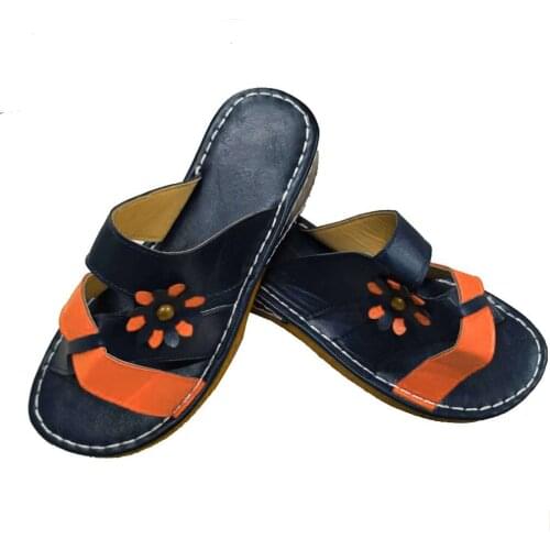 Womens Summer Sandals Fashion Wedges Color Matching Flowers Set of Feet Sandals Womens Shoes Sandals Large Size