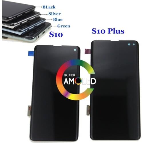 LCD For SAMSUNG Galaxy S10 Display S10 Plus G973F G973 G975 G975F Touch Screen Digitizer Assembly with frame