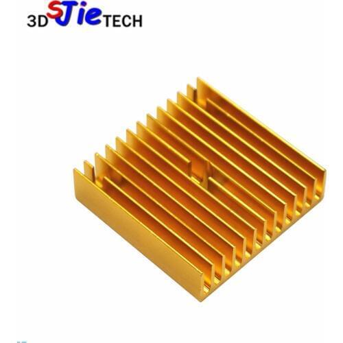 Gold MK7 MK8 heat sink 40*40*11mm 4010 heatsink for 3D printer Makebot MK7/MK8 extruder high quality