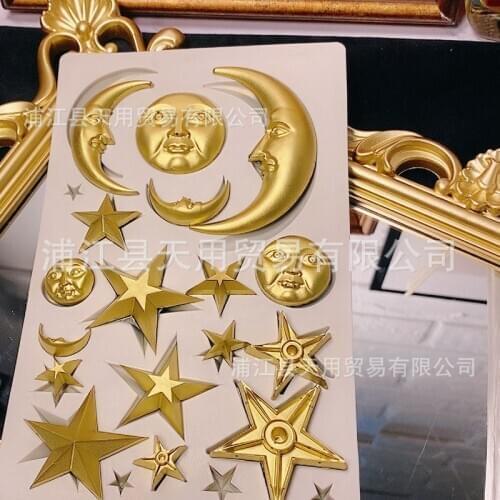 Stars, Moon Faces, Angels, Wings, Silicone Moulds, DIY Drops, Pendulum Bracket Decoration Mould 19-216