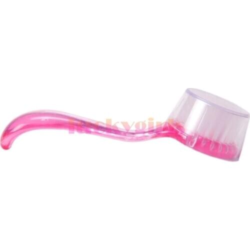 1pcs Plastic Professional Nail Art Dust Cleaning Brush with Cap Round Head Make Up Washing Brush Manicure Pedicure Nail Tools