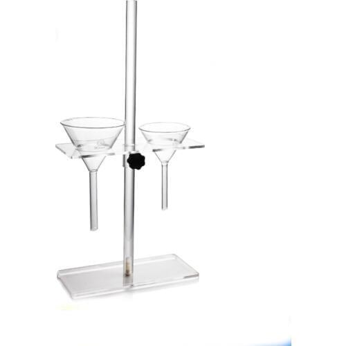 1PCS Organic Glass Triangle funnel Stand PMMA Support Rack Lab Supplies 2holes or 4holes Pore size 60-90mm