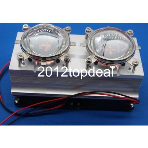 100W 200W High Power LED Heatsink cooling with fans 44mm/57mm/66mm Lens +Reflector Bracket