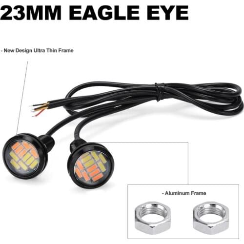 2pcs/kit Car LED Signal Bulb Auto DRL Daytime Running Light Eagle Eye Fog Lamp Brake Reverse Parking Turn Signal Lights