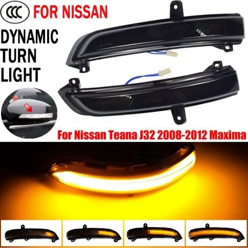 2pcs Side Mirror LED Dynamic Turn Signal Light Sequential For Nissan Teana J32 Maxima 2008 2009 2010 2011 2012 2013