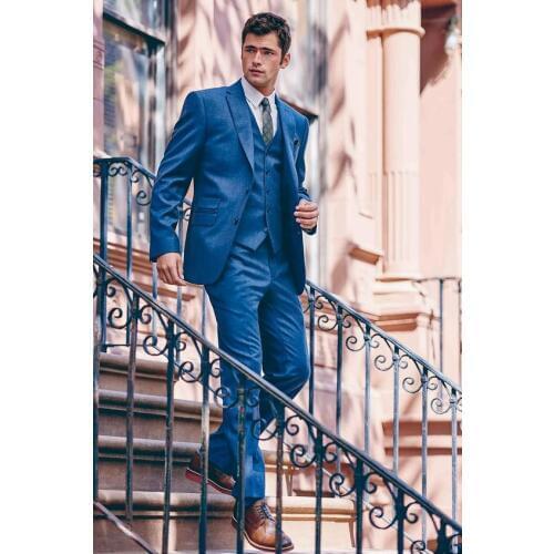 2017 New Arrival Designs Navy Blue Wedding Suits for Men Slim Fit Tuxedo 3 Piece Custom Groom Blazer Prom Suit Terno Masculino