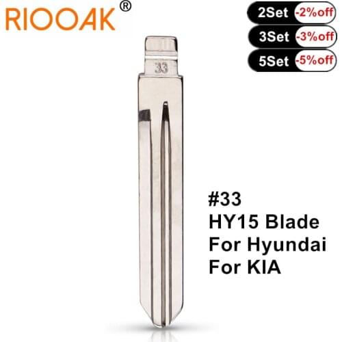 5pcs Metal Blank Uncut Flip KD/VVDI Remote Key Blade #33 HY15 for Hyundai SONATA NF Elantra Kia K2 K3 SantaFe