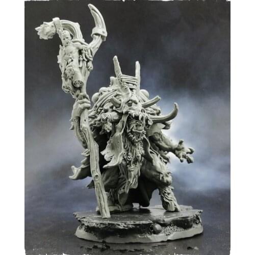 55mm Resin Figure Model kits Shaman Minotaur Fantasy theme GK Unassambled Unpainted S191