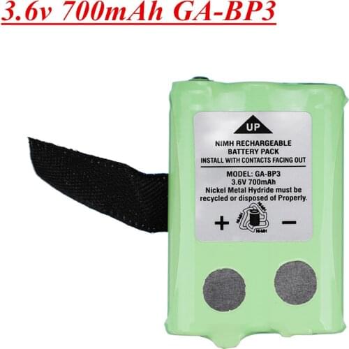 3.6V GA-BP3 Batteries for Cobra PR145/150 /155G Walkie-Talkie 2-Way Radios 3.6v 700mah Ni-MH Regarable Batteries 1pcs to 4pcs
