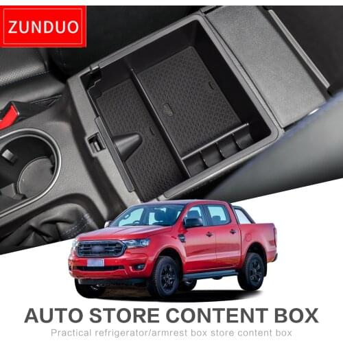 Car Armrest Box Storage Fit For Ford RANGER 2012 - 2019 Interior Accessories Stowing Tidying Central Console Container