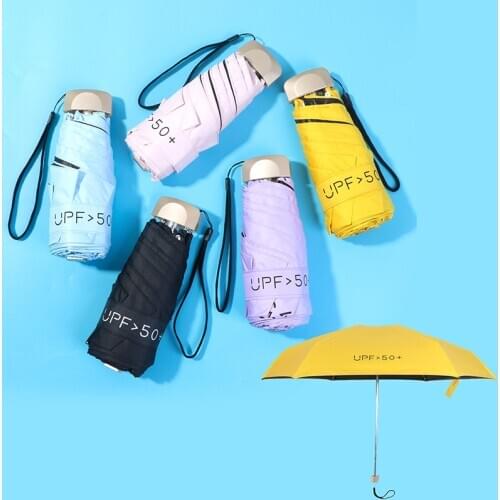 Anti-UV Pocket Mini Umbrella Rain Women Windproof Durable 5 Folding Sun Umbrellas Portable Sunscreen Female Parasol