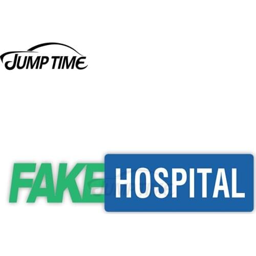 Jump Time 13cm x 4cm Car Sticker Fake Hospital / Taxi Decals Personality Bulding Door Window Computer Waterproof Vinyl Decor