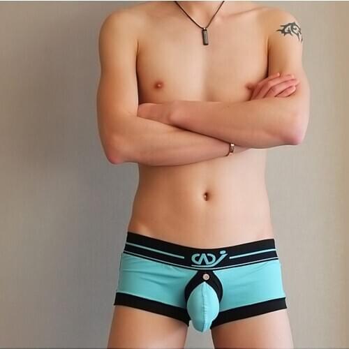 2020 Mens Modal Boxers Low Waist Sexy Trendy Comfortable Breathable Color Boxer Shorts Male Underwear