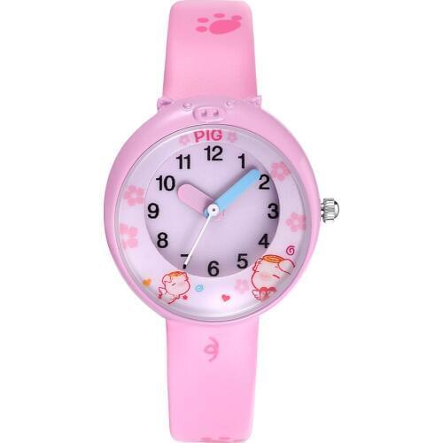 KEZZI Lovely Cartoon Pig Children Watches Creativity Numerals Dial Kids Watch Students Girls Quartz Wristwatch Relogio infantil
