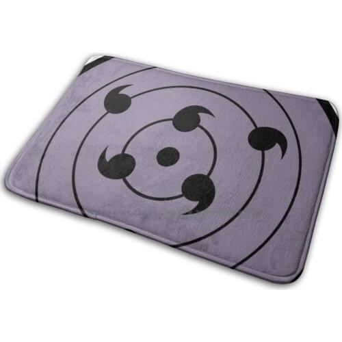 Rinnegan Design Mat Rug Carpet Anti-Slip Bedroom Entrance Door Mat Sharingan Rinnegan Sasuke Jiraiya Shinobi Sharingan Shell