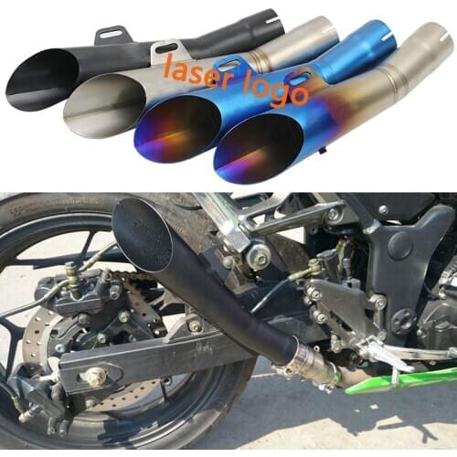 Exhaust Pipe Escape Scooter Muffler DB Killer with brand laser Universal Motorcycle Exhaust System GY6 For R3 R6 MT03 Ninja 250