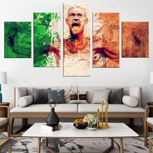 HD Printed Wall Art Home Frame Modern Painting 5 Piece/Pcs Conor Mcgregor Modular Decor Posters Picture On Canvas Living Room