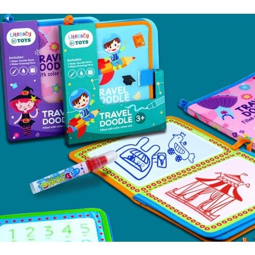 Montessori Toy Kids Drawing Set Water Doodle Painting Book Kids Water Writing Drawing Book Toy Early Educational Painting Toys