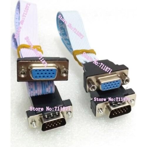 50cm 20cm 15 pin VGA Male to Female extension cord Line VGA D-Sub Male Female extension Cable M F 15Pin D-Sub HDB15 extend wire