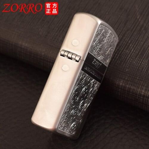 Zorro kerosene lighter color separation Tang grass two-sided pattern creative retro vintage grinding wheel mens smokin box