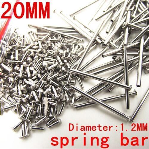 1000PCS / lot watch repair tools & kits 20MM spring bar watch repair parts Stainless steel diameter 1.2mm -SP011