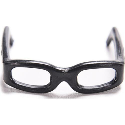 20 Pcs/1Bag High Quality Fashion Black Fashionable Lensless Glasses For Doll Girls Birthday Gift Doll house Accessories