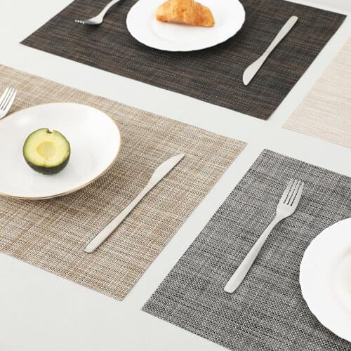 Pad Solid Placemats Pvc Non Slip Table Mats Kitchen Accessories Decoration Home Pad Coaster