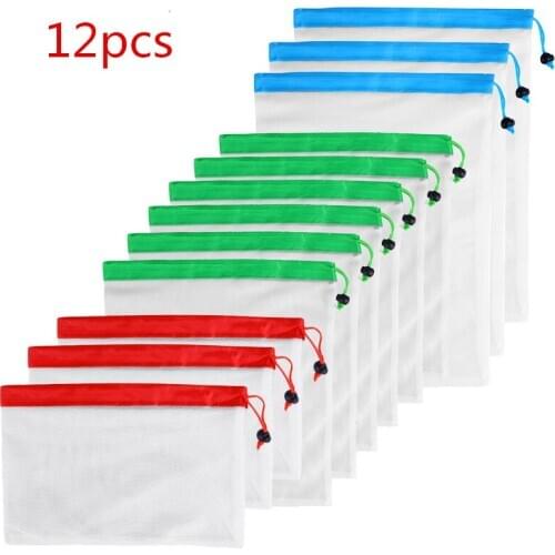 S/M/L Vegetable Fruit Mesh Handbags Toys string Storage Bags Travel Gadgets Closet Kitchen Accessories Home organizer