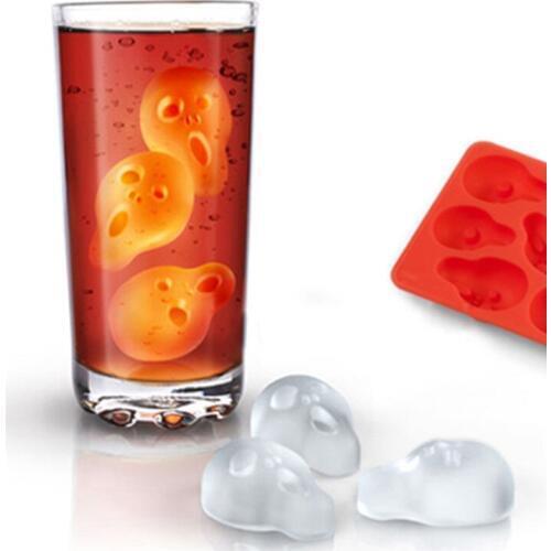 Funny Halloween Silicone Screaming Whiskey Drinking Ice Trays Ice-making Scream Ice Lattice Ice Cube Tray Mold Popsicle Maker