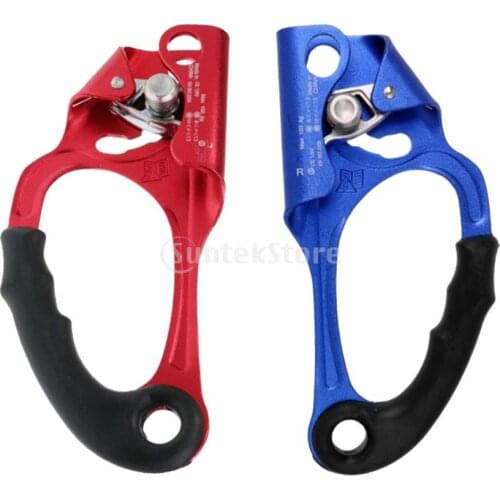 Rock Climbing Left / Right Hand Ascender Ascension Riser 8-13mm Rope Clamp for Mountaineering Caving Rope Ascents Gear Equipment