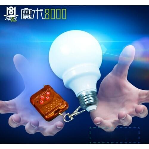 Remote light bulb magic trick 4 colors light magic props Colorful light bulb close up stage magicprops magician Illusions