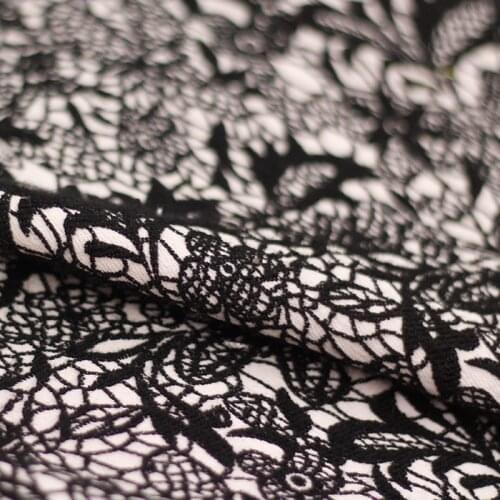 Brocade dark embossed lace clothing fabric spring and autumn dress coat cotton cheongsam lace diy jacquard fabric micro-elastic